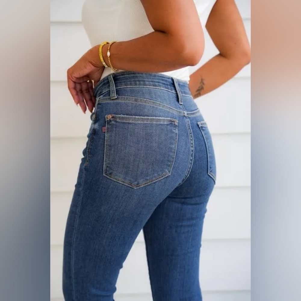 Judy Blue High Waist Skinny Ankle Jean - Size 7/28 - Medium Wash